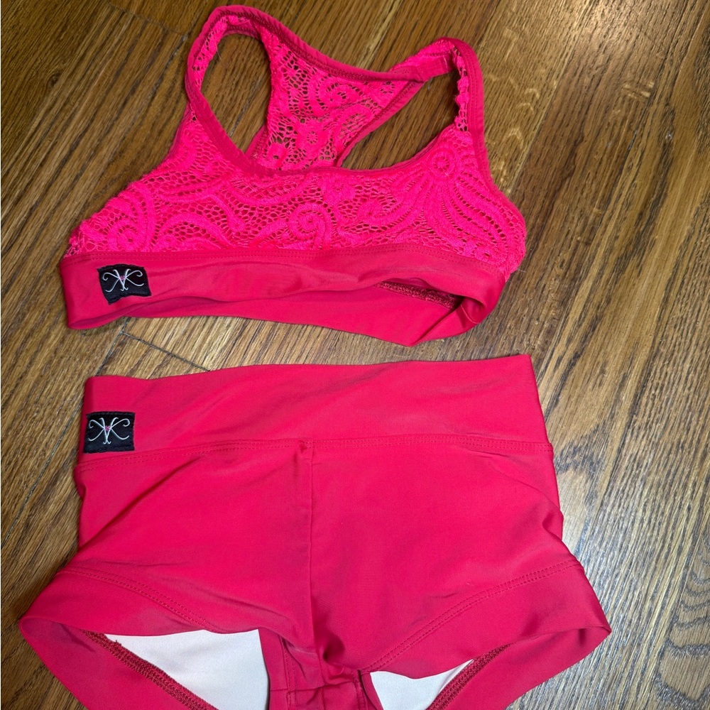 Kids Red Lace Sports Set